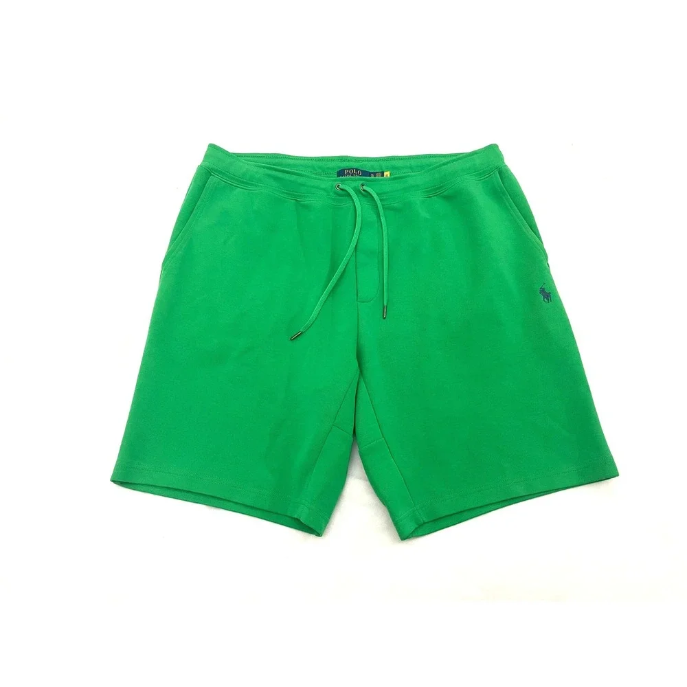 Polo Ralph Lauren Sweat Shorts Mens XL Green Double Knit Drawstring Pony 9